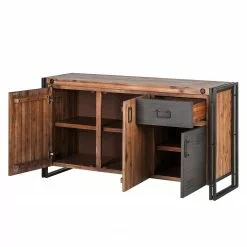 Ars manufacti Sideboard Manchester I - Akazie teilmassiv / Metall - Akazie / Anthrazit -Büromöbel Verkäufe sideboard manchester i akazie massiv metall 4873180