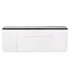 Fredriks Sideboard Namona III - Inkl. Beleuchtung - Beton Dekor / Weiß -Büromöbel Verkäufe sideboard namona iii inkl beleuchtung weiss anthrazit weiss anthrazit 3666849