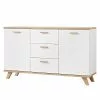 Germania Sideboard Neston I - Matt Weiß / Eiche Sanremo Dekor