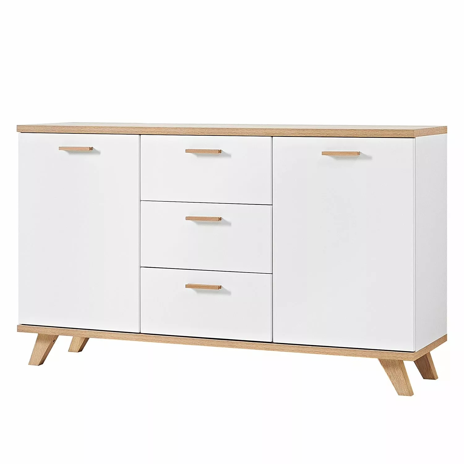 Germania Sideboard Neston I - Matt Weiß / Eiche Sanremo Dekor 3 Germania Sideboard Neston I - Matt Weiß / Eiche Sanremo Dekor
