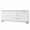 Germania Sideboard Neston II - Matt Weiß / Eiche Sanremo Dekor -Büromöbel Verkäufe sideboard neston ii supermatt weiss eiche sanremo dekor 3908932