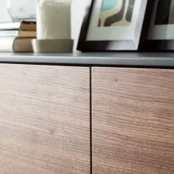 Eva Padberg Collection Sideboard Payara - Echtholzfurnier - Walnuss / Anthrazit -Büromöbel Verkäufe sideboard payara walnuss schwarz 4372576