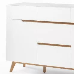Mørteens Sideboard Tenabo - Matt Weiß / Asteiche -Büromöbel Verkäufe sideboard tenabo ii matt weiss asteiche 5237864