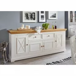 Maison Belfort Sideboard Ummanz I - Kiefer massiv - Kiefer Weiß -Büromöbel Verkäufe sideboard ummanz i kiefer massiv kiefer weiss kiefer honig 5088608