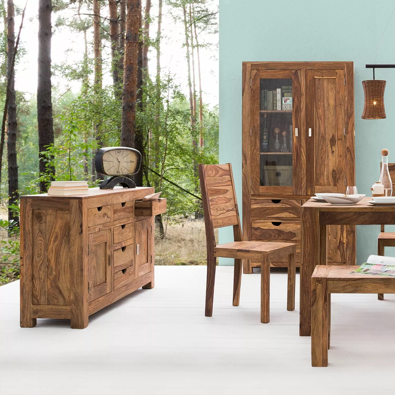 Wolf-Möbel Sideboard Yoga II - Sheesham massiv - Natur 4 Wolf-Möbel Sideboard Yoga II - Sheesham massiv - Natur – Bild 2