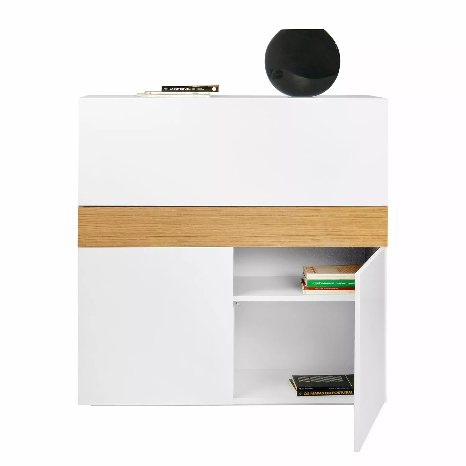 Temahome Sekretär Focus - Weiß / Eiche 12 Temahome Sekretär Focus - Weiß / Eiche – Bild 10