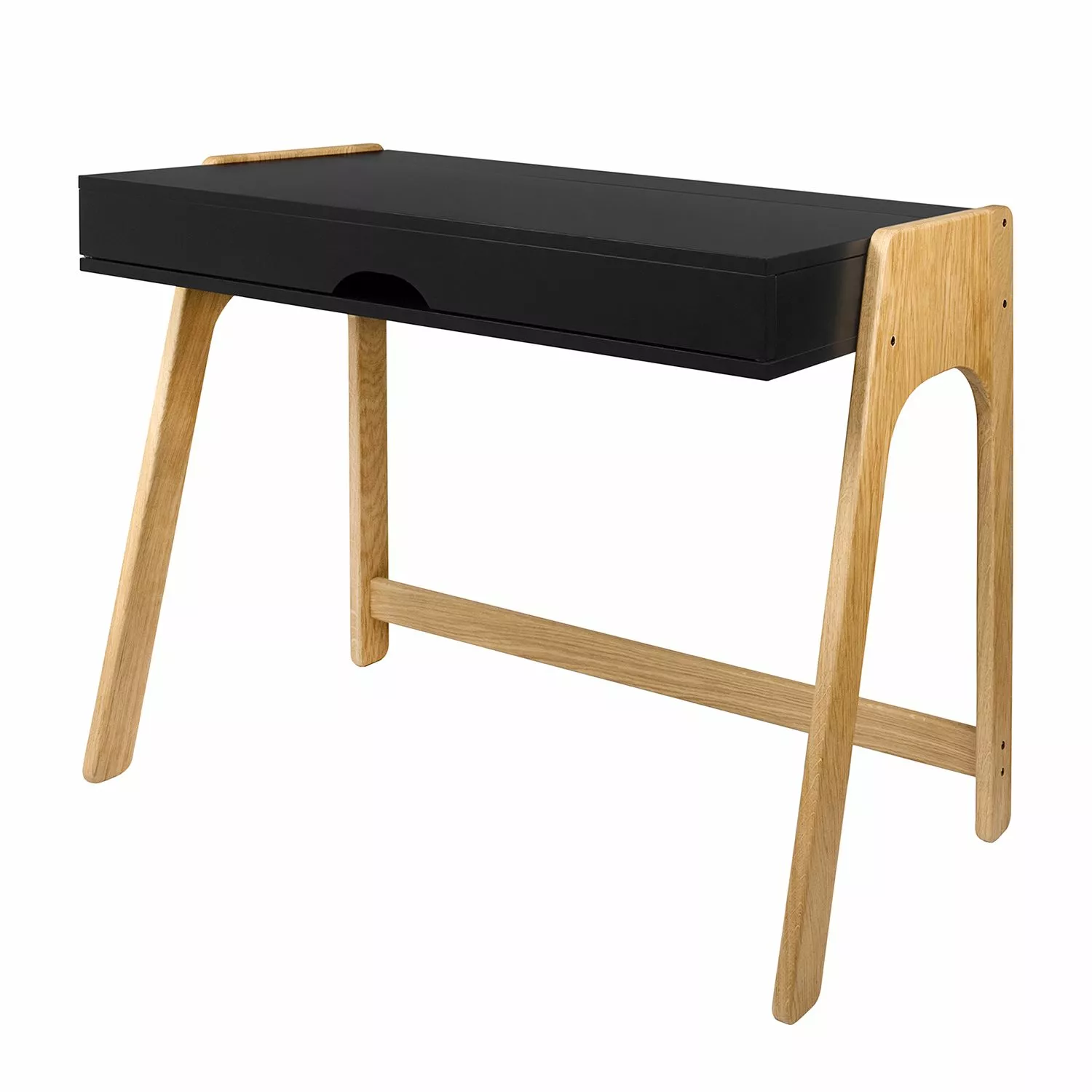 Temahome Schreibtisch Strömsund - Matt Schwarz / Eiche 4 Temahome Schreibtisch Strömsund - Matt Schwarz / Eiche – Bild 2