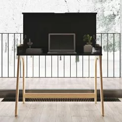 Temahome Schreibtisch Strömsund - Matt Schwarz / Eiche 17 Temahome Schreibtisch Strömsund - Matt Schwarz / Eiche -Büromöbel Verkäufe temahome buero 05 01 2017 4318916