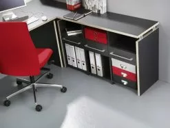 Germania Aufsatzschrank Eugene - Breite 40cm - Anthrazit/Rosales Dekor -Büromöbel Verkäufe top square eugene aufsatzschrank breit 40cm m ge ask 0055 6