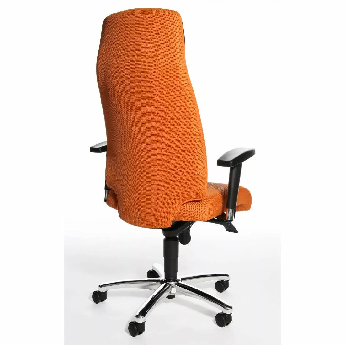 Topstar Chefsessel High Sit up - Webstoff / Echtleder - Orange / Schwarz 7 Topstar Chefsessel High Sit up - Webstoff / Echtleder - Orange / Schwarz – Bild 5