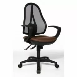 Topstar Drehstuhl Open Point SY - Kunstfaser / Mesh - Dunkelbraun / Schwarz -Büromöbel Verkäufe topstar open point drehstuhl dunkelbraun m ts ast opt dbr 2