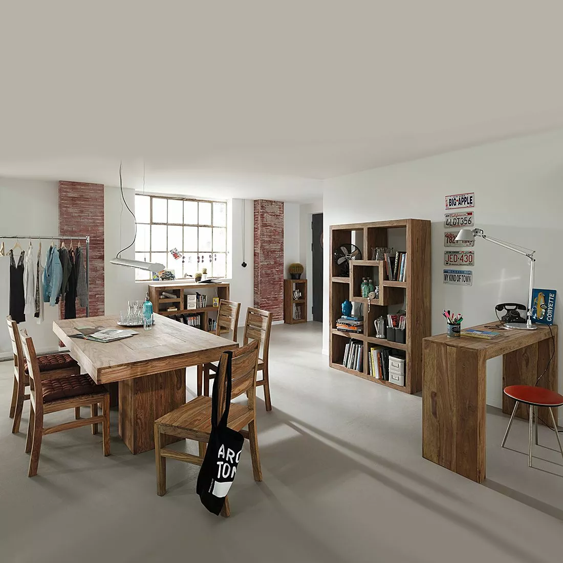 Wolf-Möbel Raumteiler Yoga VI - Sheesham massiv - Natur 5 Wolf-Möbel Raumteiler Yoga VI - Sheesham massiv - Natur – Bild 3